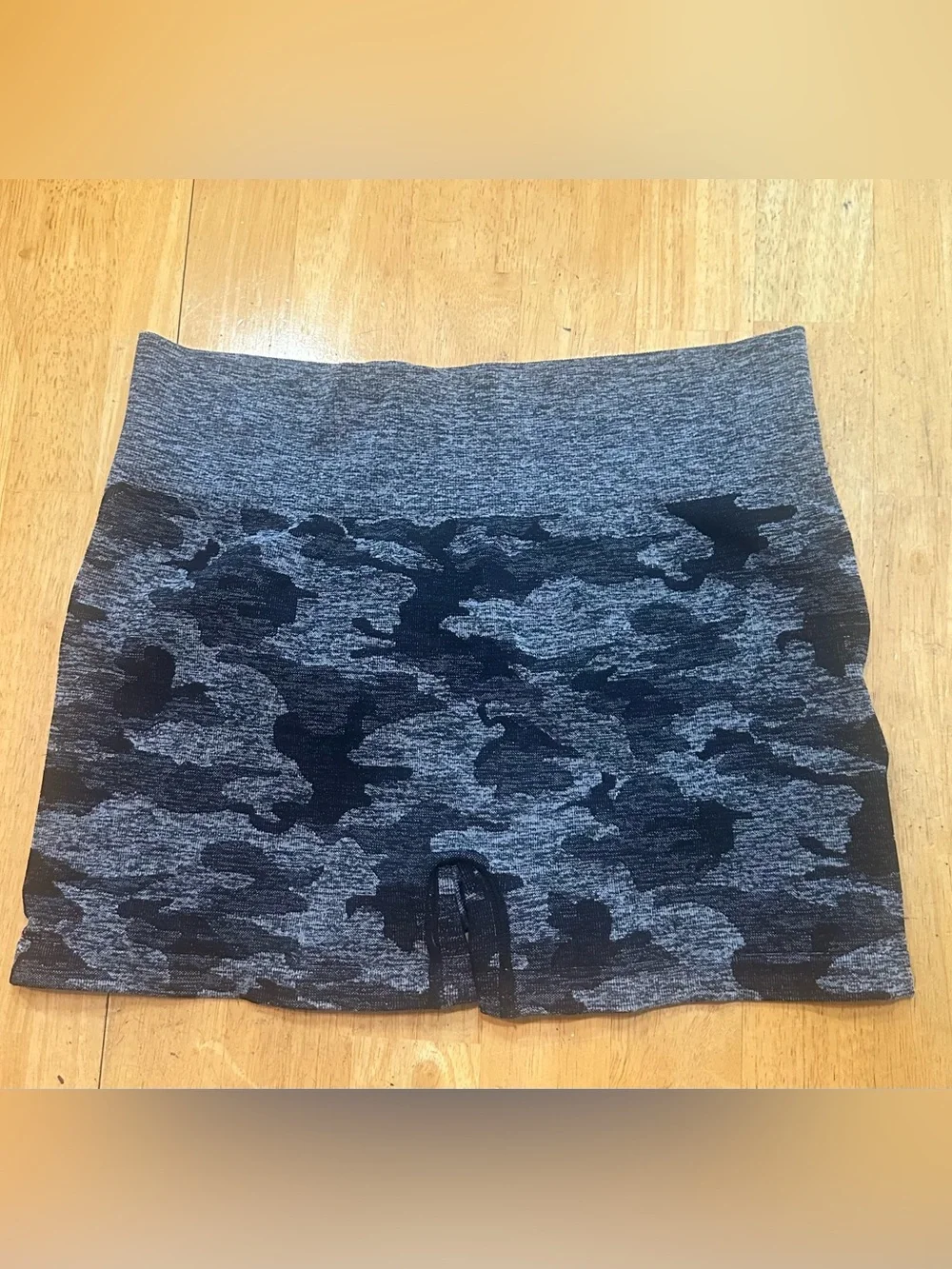 SHEIN Black Camo Seamless Active Shorts